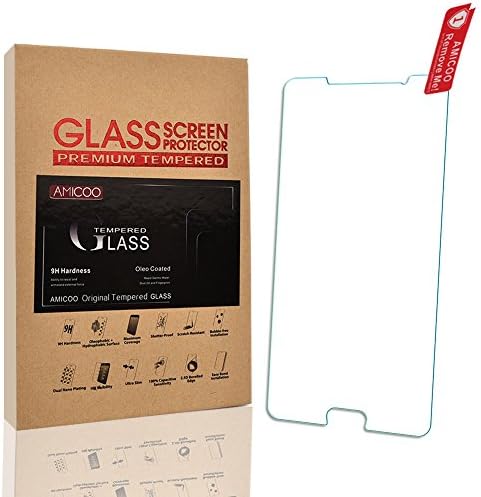 Note 5 Screen Protector Tempered Glass[2.5D],AMICOO Flipcase [Bubble Free] [9H Hardness] [HD Clear] [Anti-Fingerprint] [Scratch-Resistant] / Case Friendly for Samsung Galaxy Note 5