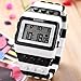 SHHORS Men's Ladies Blocks Constructor Digital LED Backlight Alarm Sport Wrist Watch