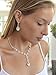 Mariell Sparkling Clear Rhinestone Necklace and Earrings Set for Proms, Bridesmaid's Gifts and Weddings