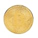 Quartly 1 x Gold/Sliver Plated Bitcoin Coin Collectible Gift BTC Coin Art Collection Physical (Gold)