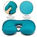 Gohitop Travel Pillows for Airplanes Best Adjustable Inflatable Flying Multi Traveling Foldable Compact Self Inflating Neck Chin Support Pillow Train Car Rest Portable Special Green