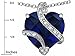Star K Large 15mm Heart Shape Simulated Blue Sapphire Love Pendant Necklace Sterling Silver