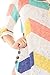 ZESICA Women's 3/4 Sleeve Multi Color Chevron Stripes Tunic Casual Blouse Tops