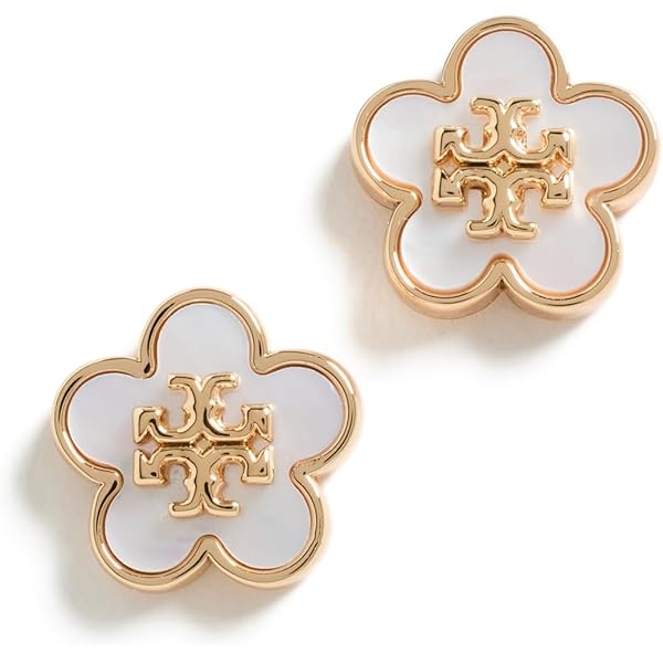 Amazon.com: Tory Burch Women's Small Logo Stud Earrings