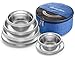 Wealers Stainless Steel Plates and Bowls Camping Set Small and Large Dinnerware for Kids, Adults, Family | Camping, Hiking, Beach, Outdoor Use | Incl. Travel Bag (24 Piece Set)
