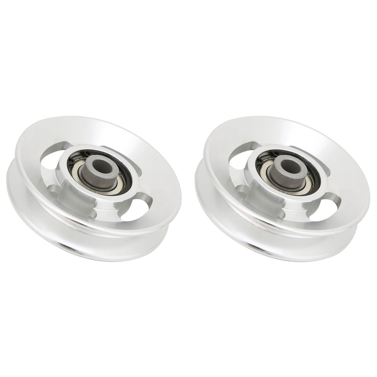 Alomejor 2PCS Aluminium Alloy Fitness Pulley Universal Bearing Pulley Wheel Strength Training Accessory for Gym Fitness Equipment