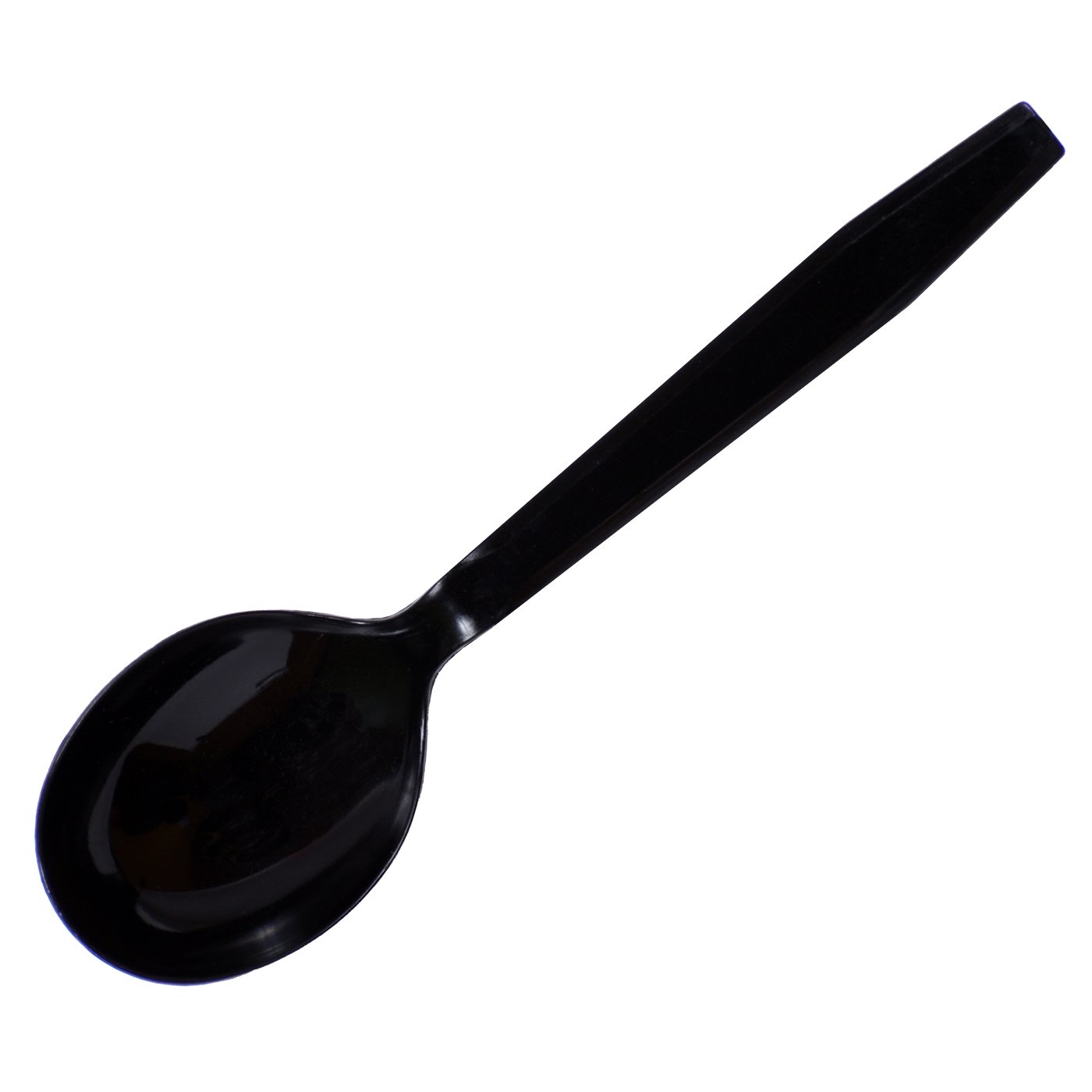 Plastic Soup Spoons, Heavy Weight Polystyrene, Black (1,000) [9,514