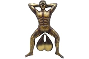 THINGSK Funny Gag Gift Door Knocker Resin Unique Novelty Doorbell for Home Decoration Hilarious Gift Idea White Elephant Gift for Mens Friends Birthday (Bronze)