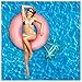 Diamond Ring Pool Float Inflatable - Pink Floatie Bachelorette Party Engagement Tube Swimming Outdoor Lounge for Adults & Teens