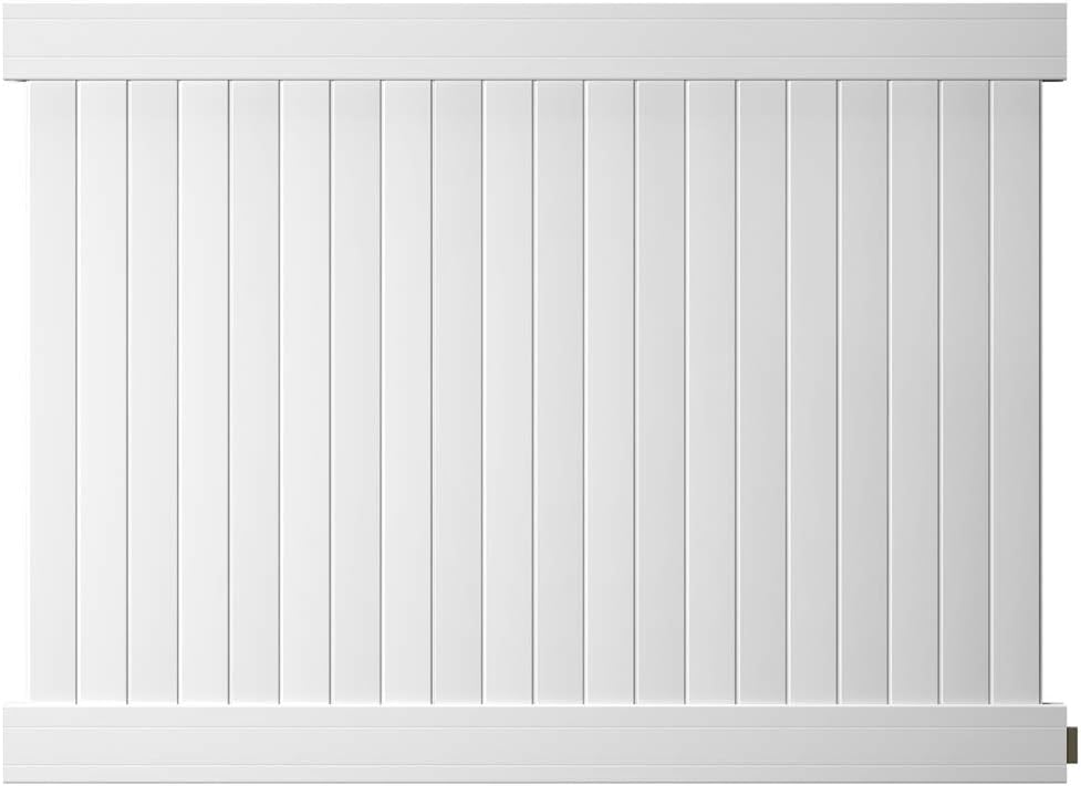 Outdoor Essentials Pro Series Hudson White Vinyl Privacy Fence Panel Kit 6 Ft X 8 Ft Amazon Co Uk Garden Outdoors
