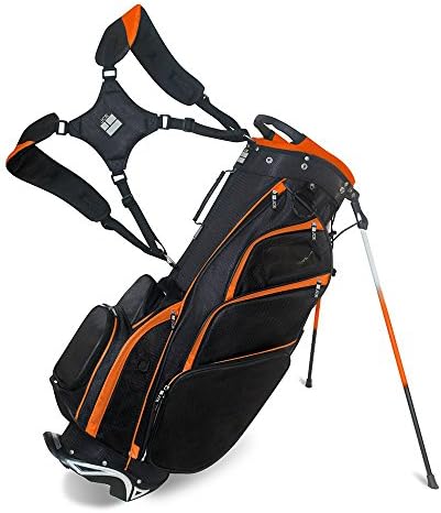 JCR Golf 550013 DL550 Stand Bag, Black/Orange