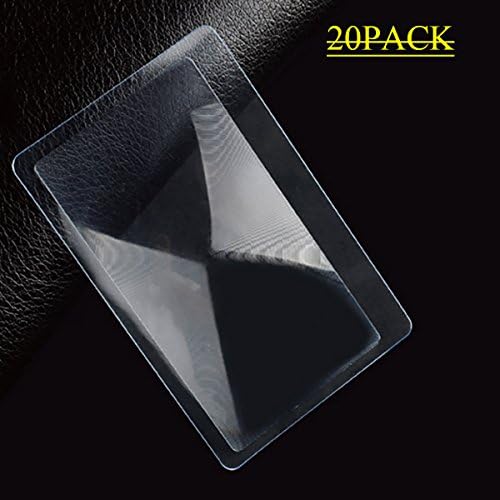 20 pack PREMIUM GRADE 3x Wallet Magnifier Lens • - Read Small Print