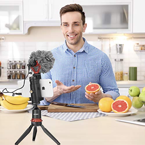 Shotgun Microphone Smartphone DSLR, BOYA 3.5mm Cardiod Mini Shotgun Mic for iPhone X 8 8 Plus 7 6 6s iOS Smartphone Mac PC Tablet Canon DSLR Camera Camcorder (TRS & TRRS) - Thumbnail 5