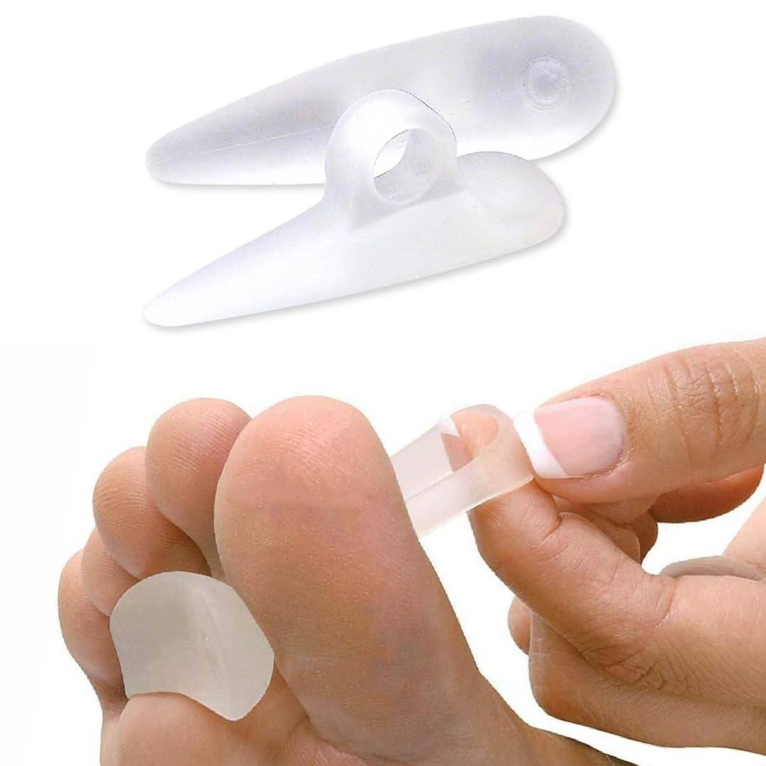 NatraCure Gel Hammer Toe Crest Pads (Left/Right) - 2 Pairs – (Toe Straightening Cushion, for Mallet Toes and Overlapping Toes) - 3035-M RET 4PK