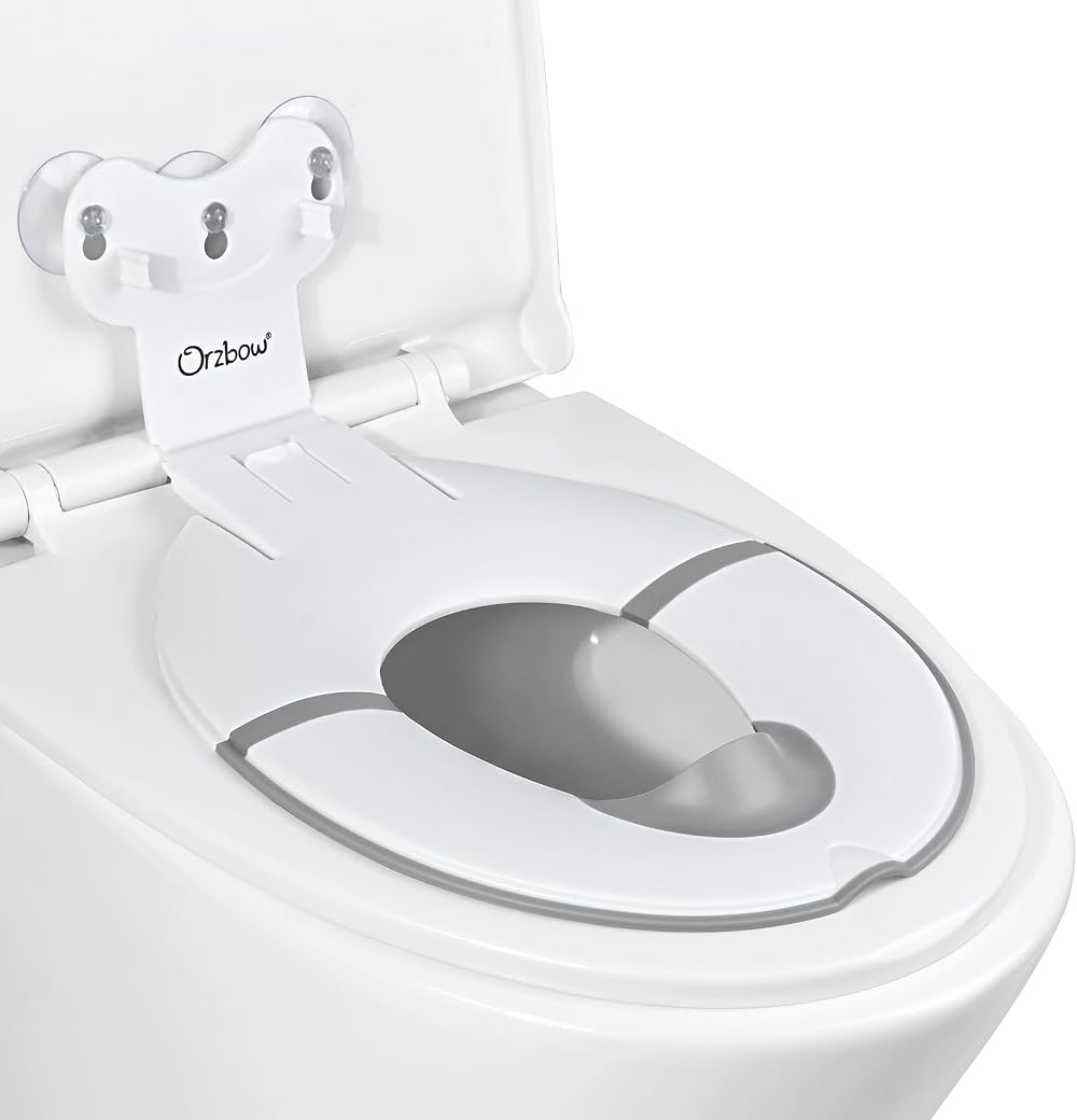 Orzbow Foldable Toddler Toilet Seat Portable Potty Training Seat White