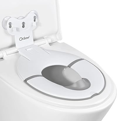 Orzbow Foldable Toddler Toilet Seat Portable Potty Training Seat White