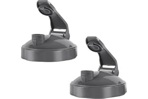 Flip Top to-Go Lid Compatible with NutriBullet 600w 900w Accessories & Replacement Part (2 Pack/Grey)