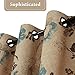 H.VERSAILTEX Vintage Rustic Style Printed Design Room Darkening Blackout Curtain Panels with Antique Grommet Top, Set of 1 Panel, W40 x L63 inch - Brown and Blue Pattern