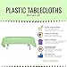 Exquisite 12-Pack Premium Plastic Tablecloth 54in. x 108in. Rectangle Table Cover - Peach