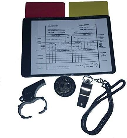 Referee Soccer Kit 1 Data Wallet 1 Toss Coin 2 Whistle 2 Cards Red Yellow