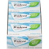 Purely Trident Peppermint Sugar Free Gum - with Xylitol - 12 Count, Pack of 14