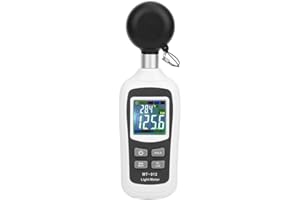 WALFRONT Portable Light Meter MT-912 Digital Photometer Handheld Illuminometer with Range up to 0-20000 Lx Luxmeter with Color LCD Display Temperature Measurer
