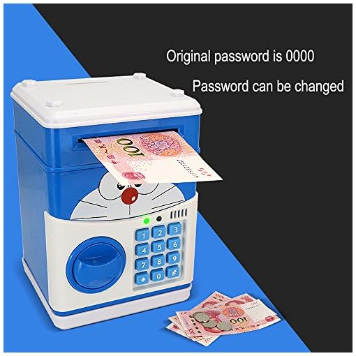 HJIAN Piggy Bank Cartoon Cash Coin Can Password ATM Money Box Children's Money Bank, Toy Banks, Automatic Bill and Coin Jar, Saving Pot - Image 5