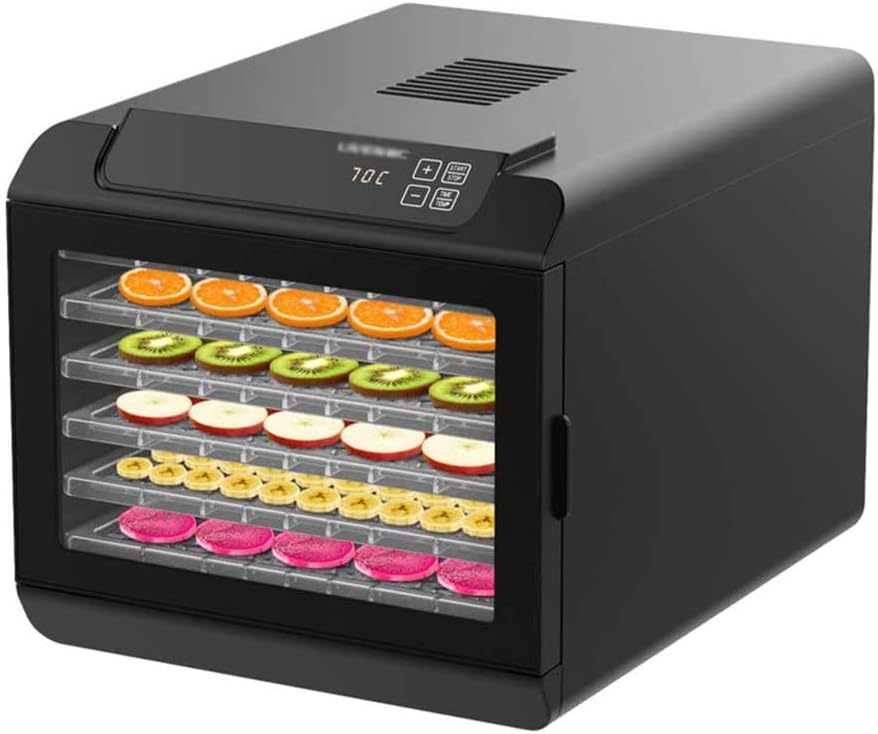 SMLZV Food Dehydrator Machine - with Digital Touch Display Adjustable Temperature Control - Electric 6 Tier Food Preserver - Dryer for Jerky,Herb,Meat,Beef,Fruit and to Dry Vegetables