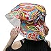 Women's Foldable Floppy Reversible Travel Beach Sun Visor Hat Wide Brim UPF 50+ Beige