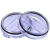 eBoot 30 Ounces Tumbler Lid Spill Proof Lid for Yeti Rambler and RTIC Tumblers Mugs, 2 Pack (Light Blue)