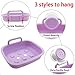 JOJO STYLE Multiple Plastic Soap Case Holder Container Box - With Gifts – Bathroom Soap Case – Macaron Purple