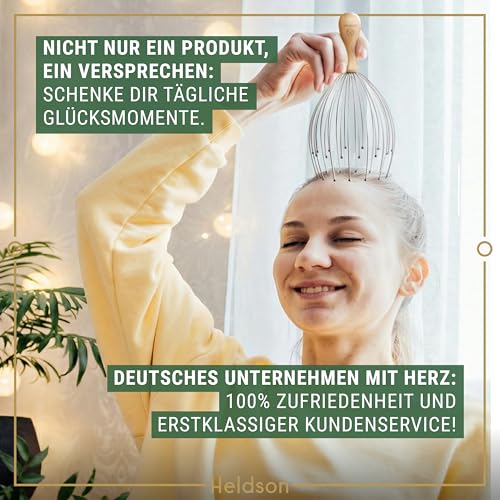 HELDSON Head Massage Spider - FSC100% - Head Massager - Mother's Day Gift - Head Massage & Hair Massage - Head Massager - Head Scratcher - Mother's Day Gift for Women, Men & Seniors