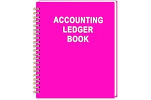 DAYVORAX Accounting Ledger Book, Check Registers for Personal Checkbook, 8.5" × 6.5", Blank Ledger Transaction Registers for Personal or Business Bank, Saving Account, Deposit and Credit Card, Thick Paper