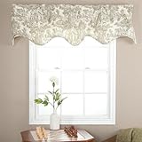 Victoria Park Toile Scallop Valance - Black
