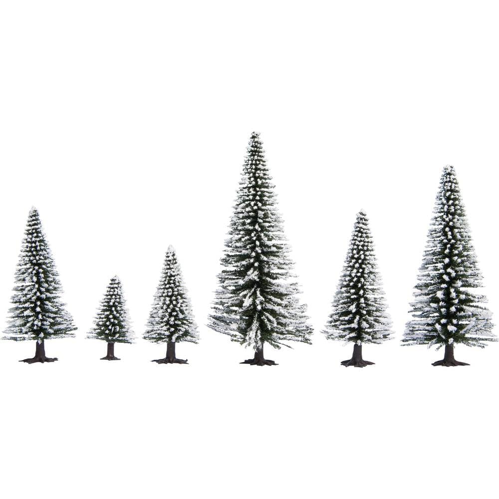 Noch 26828 5-14 cm Model Snow Fir Trees (25-Piece)