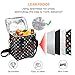 Tophie Lunch Bag Insulated Lunch Box Cooler Bag Water-resistant Thermal Lunch Bag for Women and Girls with Shoulder Strap Soft PU Leather Lunch Tote Bag for Work/School/Picnic(Flower)