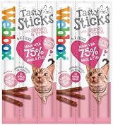 Webbox NEW 6 Pack Mixed Cat Sticks Treats Cod Duck Beef Chicken Turkey Salmon view 2