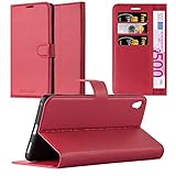 Cadorabo Book Case Works with Sony Xperia XA Ultra in Candy Apple RED - with Magnetic Closure, Stand Function and Card Slot - Wallet Etui Cover Pouch PU Leather Flip