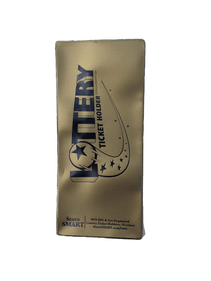 STORE SMART StoreSmart - Lotto Ticket Lottery Holder - Single Pack - 4"x9" Plastic LT - Gold