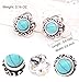 Ginasy Bohemia Spiral Drop Earrings Teardrop Simulated Turquoise Dangle Earrings Fashion Jewelry for Women Girls Valentines Day Gifts (Flower shape)