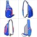 Lecxci Outdoor Chest Sling Bag Lightweight Waterproof Backpack for Unisex/Man/Women(S,Blue)