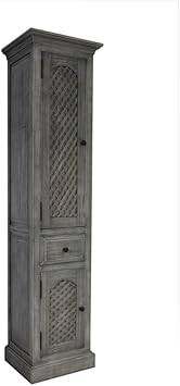Amazon Com Infurniture Wk8179sc G Side Storage Cabinet Grey
