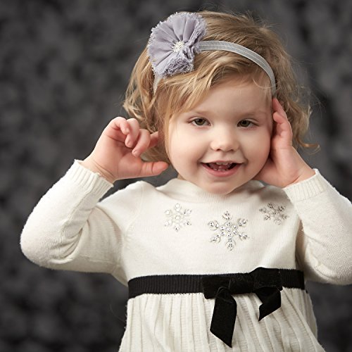 My Lello Toddler/Little Girls Shabby Ballerina Flowers w/Rhinestones