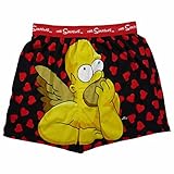 The Simpsons Mens Be My Valentine Heart Boxers Cupid Boxer Shorts Small