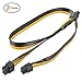 PCI-E 6Pin to Dual 8(6+2) Pin Splitter Power Cable, UCEC 6Pin Male to 2X 8(6+2) Pin Male GPU Adapter Connector Extender Cable for Graphics Video Card - 18AWG (2 Pack)