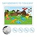 Disposable Stick-on Placemats 40 Pack for Baby & Kids Table Topper Disposable, Toddler Placemats in Reusable Pouch 12