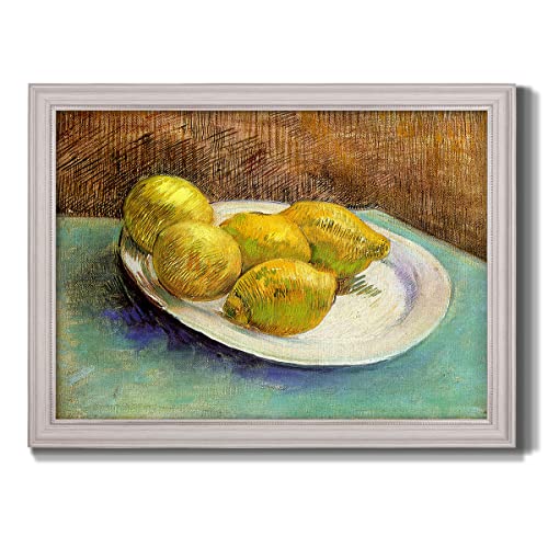 Renditions Gallery Canvas Wall Art White Framed Home Decor Artwork Five Lemons…