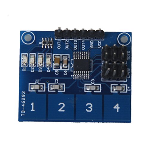 TOOGOO(R) TTP224 4-channel digital touch sensor module Capacitive touch switch blue