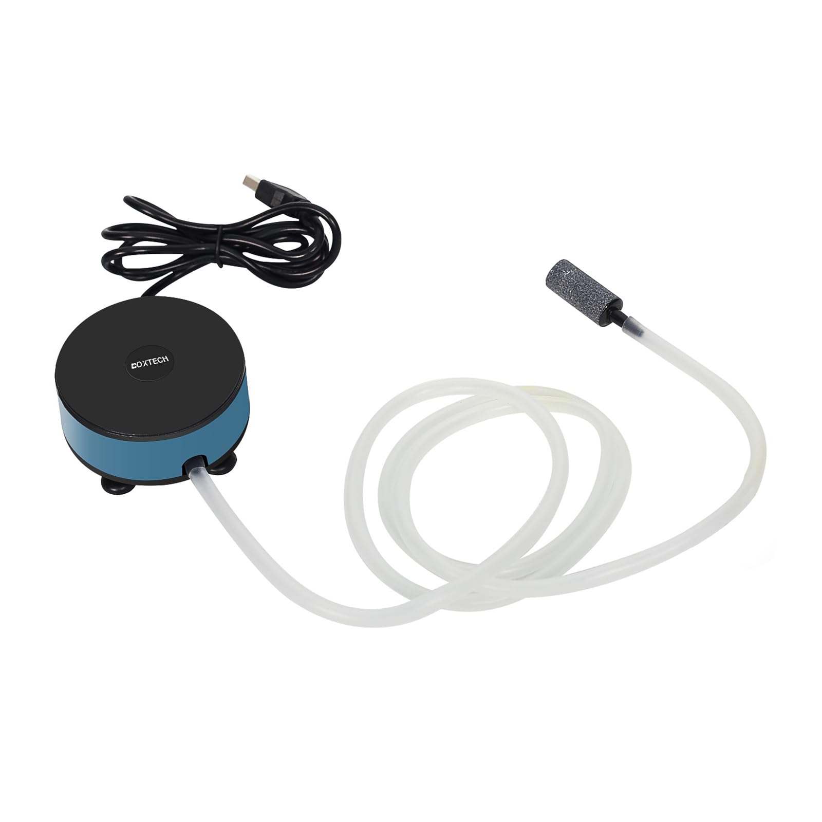 boxtech Aquarium Air Pump for Fish Tank, Oxygen Aerator Pump Bubbler Kit with Air Stone, Airline Tubing for 7-30L Mini Aquarium
