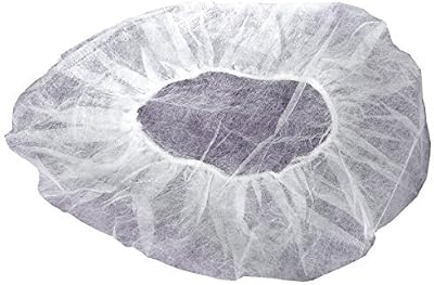 Hive 100pcs Disposable White Mob Caps Hair Net Spray Spa Salon Home Bathing